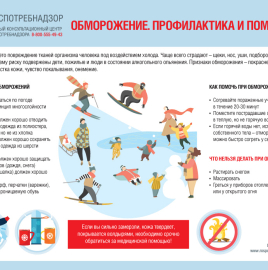 Роспотребнадзор напоминает о профилактике обморожений