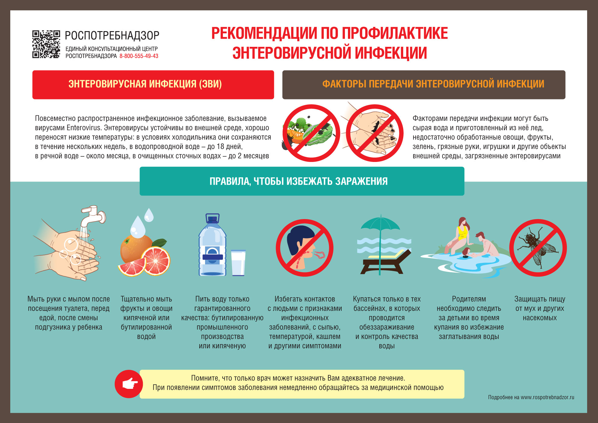 Управление Роспотребнадзора по Чеченской Республике напоминает основные правила профилактики энтеровирусной инфекции
