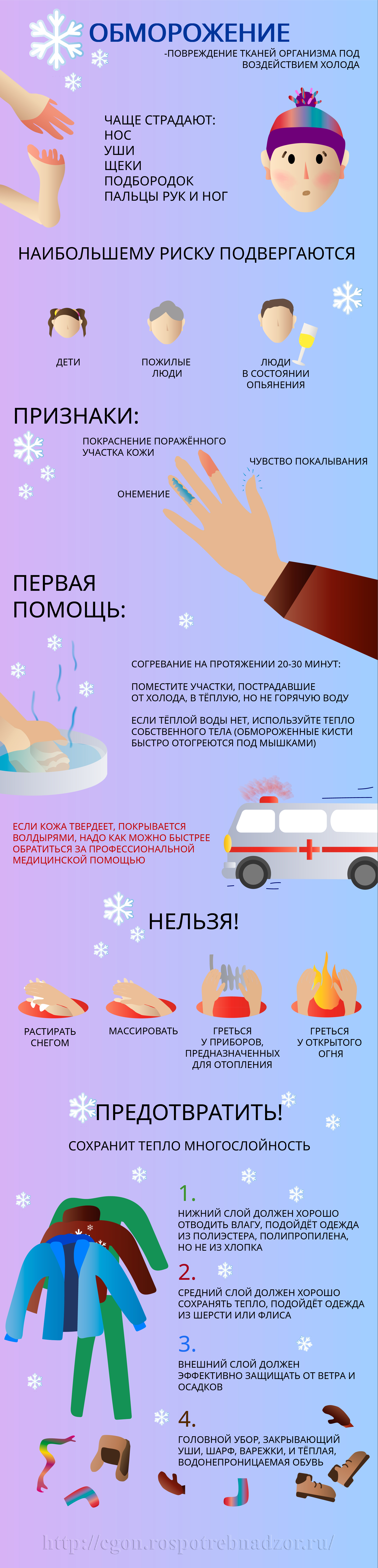 О профилактике обморожений.